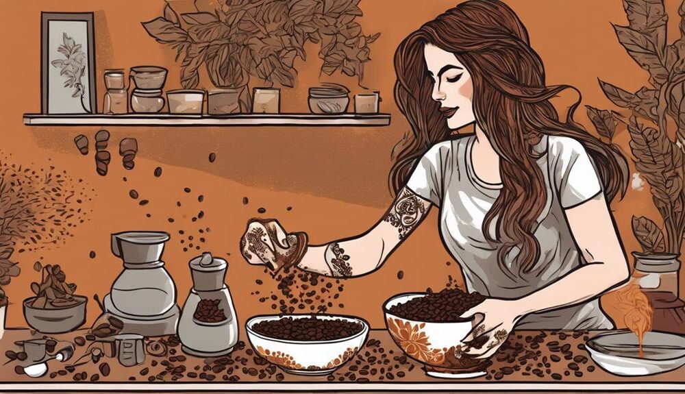 coffee to enrich henna