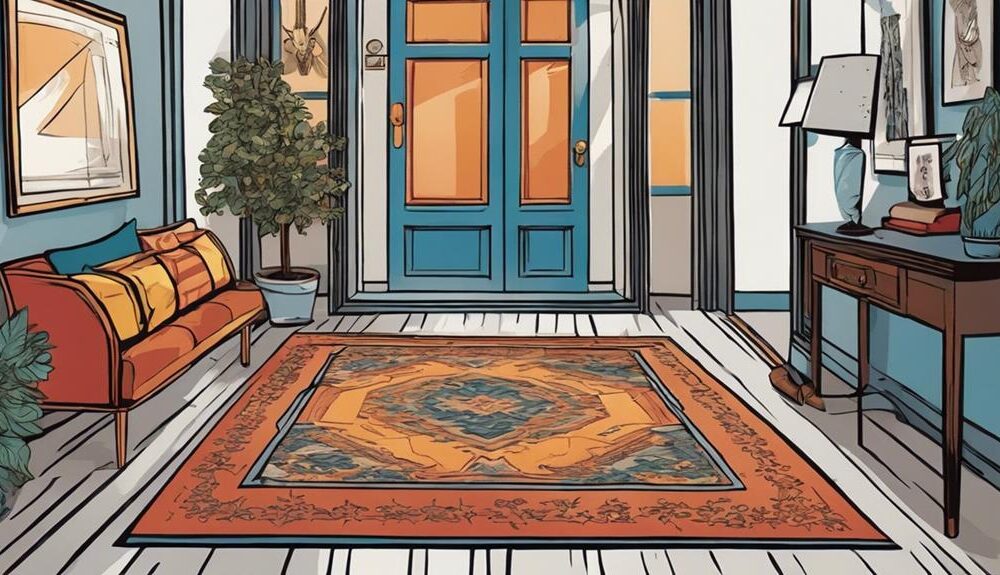 enhance entryway with rugs