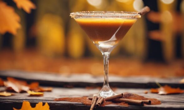 fall pumpkin spice martini