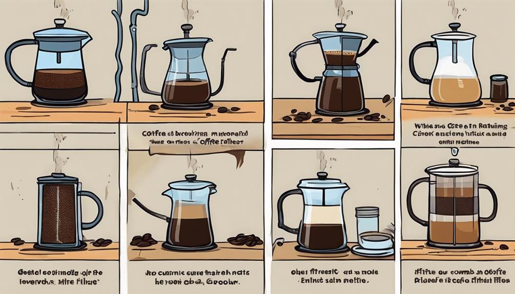 filtering coffee with care