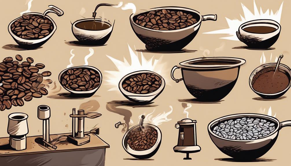 roast coffee beans carefully