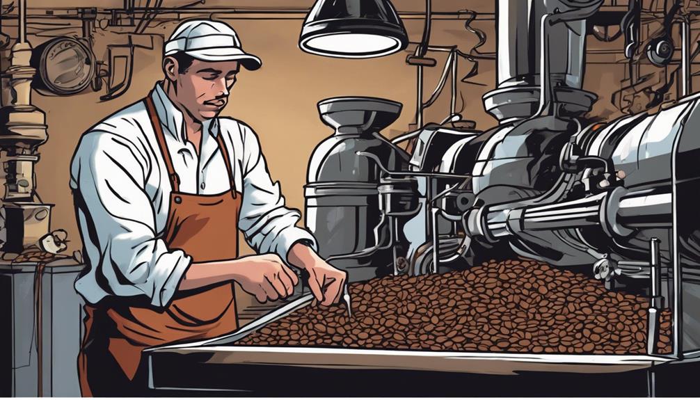 roasting coffee beans professionally