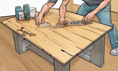 securing coffee table tops