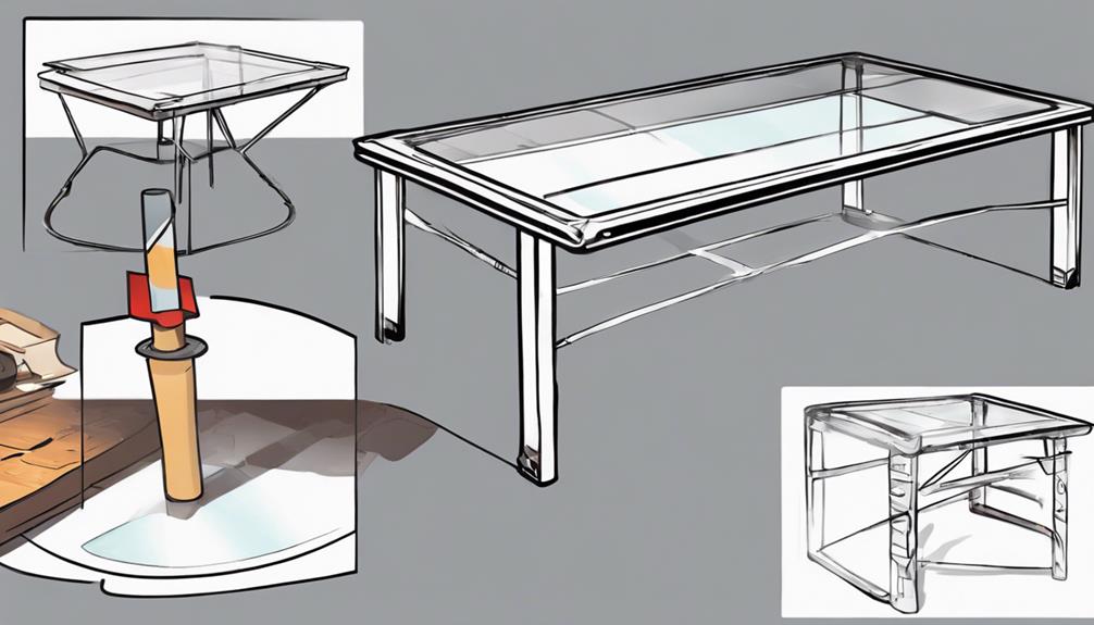 securing glass tabletop safely