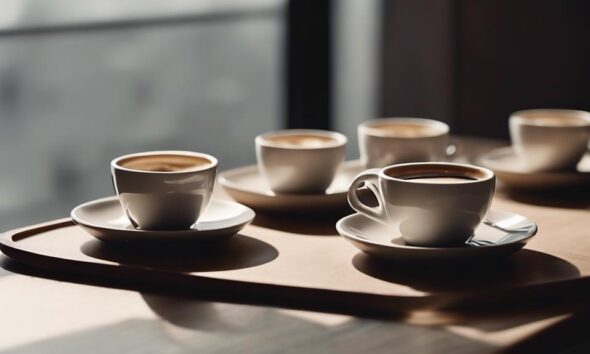 stylish espresso cups set