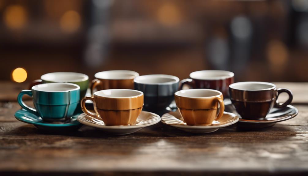 varieties of espresso cups