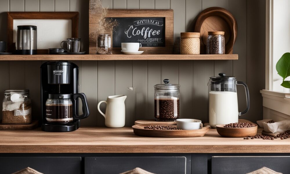 DIY coffee station ideas for small kitchens