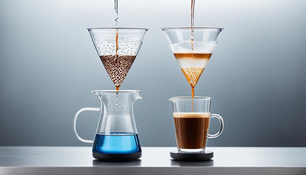 Water temperature and quality in coffee brewing