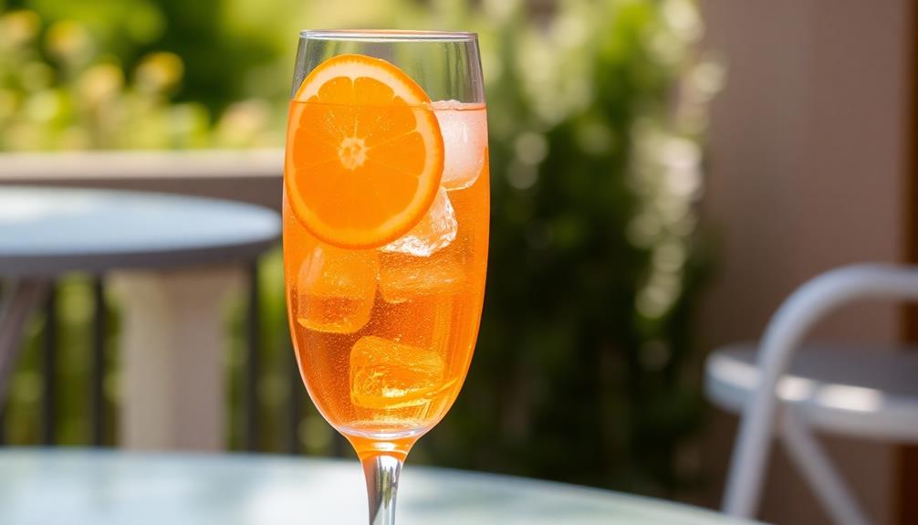 gently incorporate aperol next