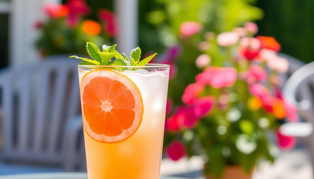 refreshing citrus cocktail drink