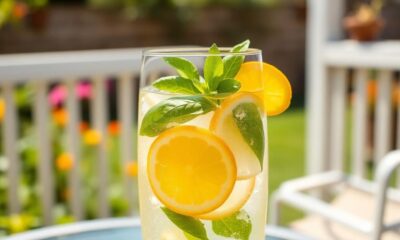 refreshing citrus herb cocktail