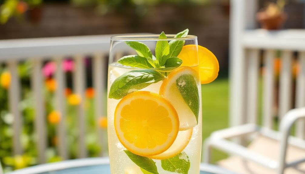 refreshing citrus herb cocktail