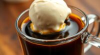 coffee dessert with ice cream