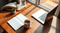 organize coffee desk workspace