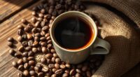 rich earthy full bodied coffee