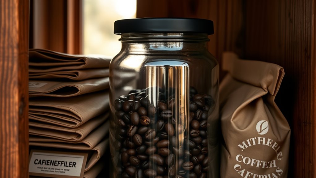 store coffee in airtight dark