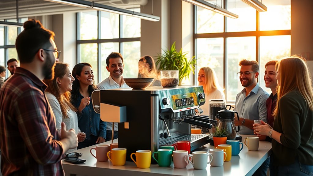 coffee break boosts morale