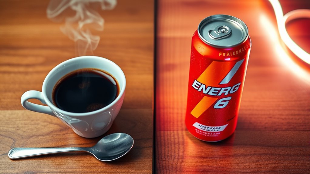 coffee or energy drinks