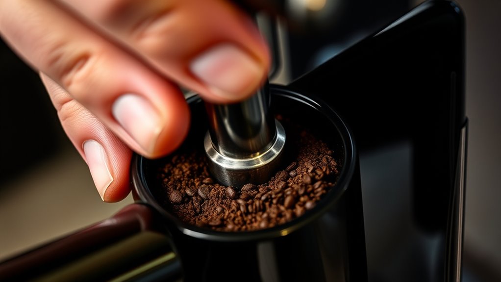 consistent tamping ensures flavor