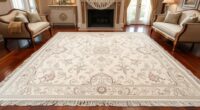 elegant ivory silk rugs