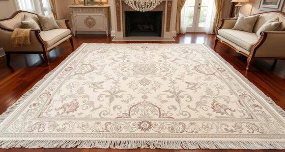 elegant ivory silk rugs
