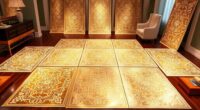 elegant metallic silk rugs