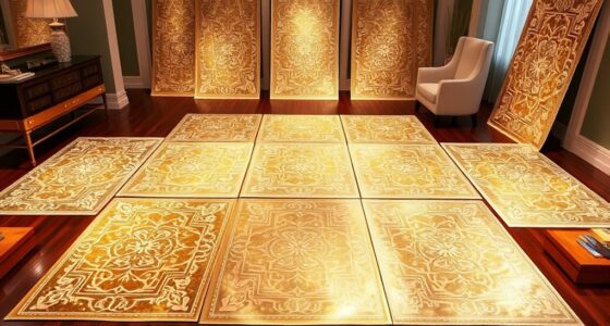 elegant metallic silk rugs