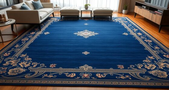 elegant navy silk carpets