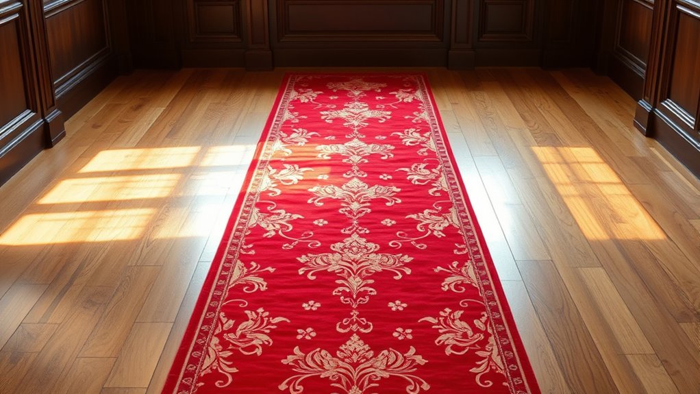 elegant red silk carpet collection
