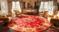 elegant round silk rugs