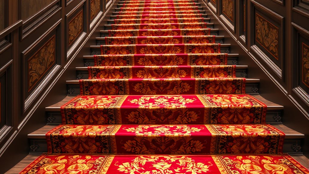 elegant silk stair runners
