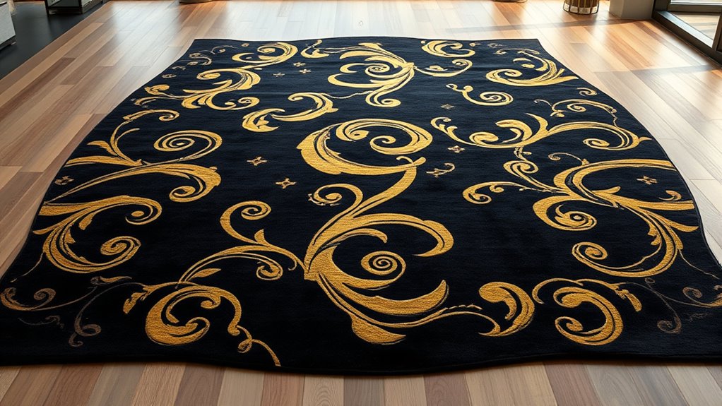 elegant yilong gold silk rugs