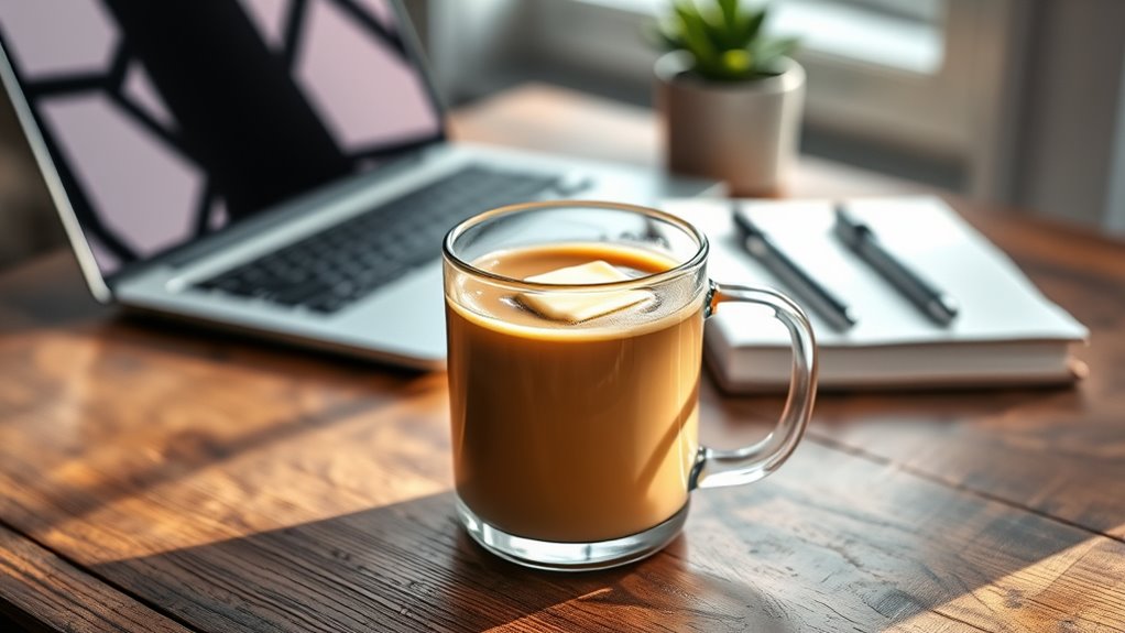 high fat coffee energizes productivity