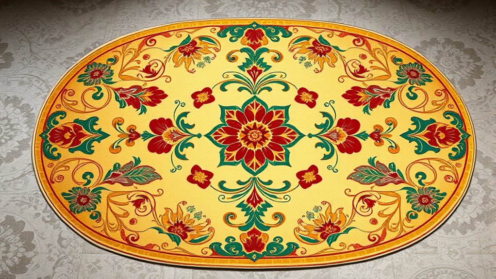 luxury oval silk carpets