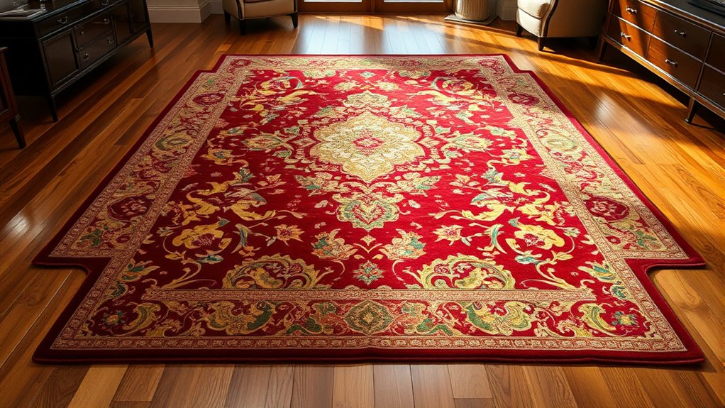 luxury shiny silk carpets