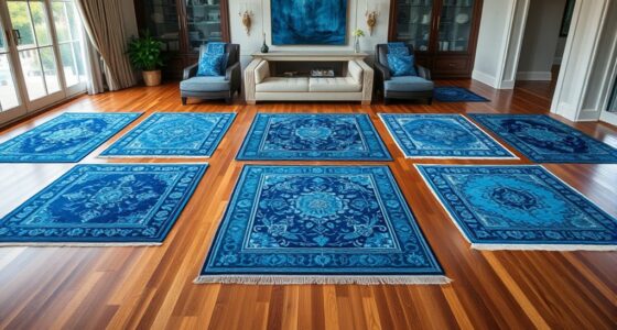 top yilong blue silk rugs