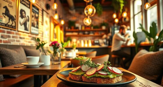 trendy decor with avocado toast