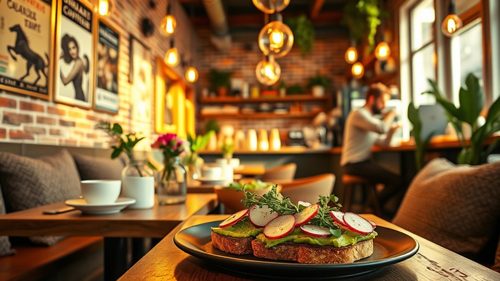 trendy decor with avocado toast