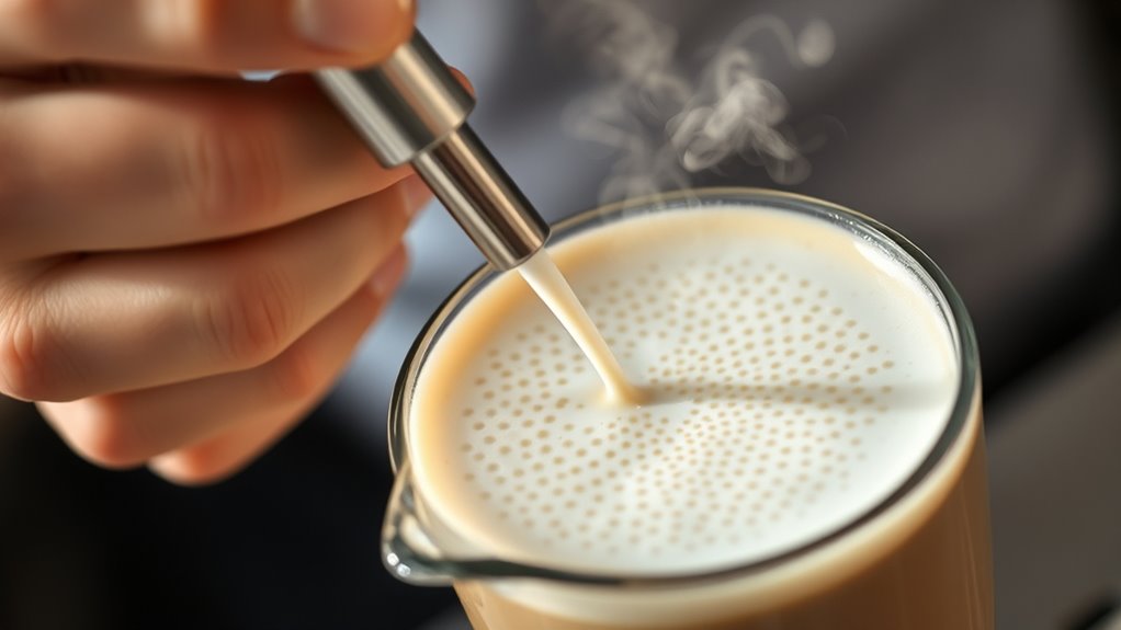 air milk foam interaction