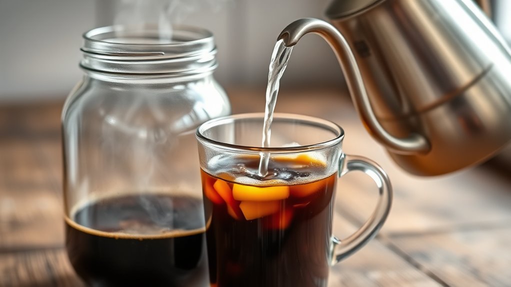 dilute cold brew with hot water