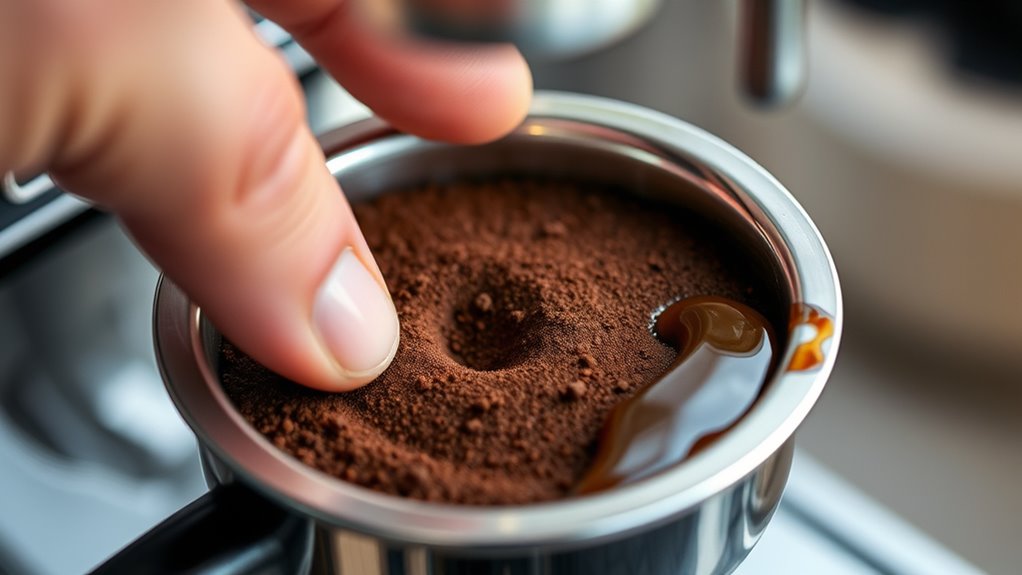 evenly distribute and tamp