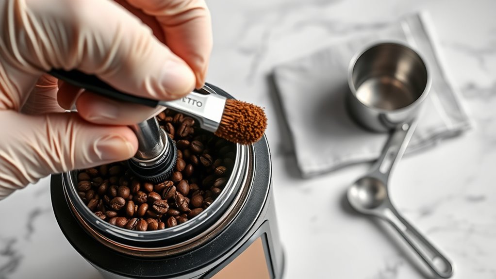 proper coffee grinder cleaning