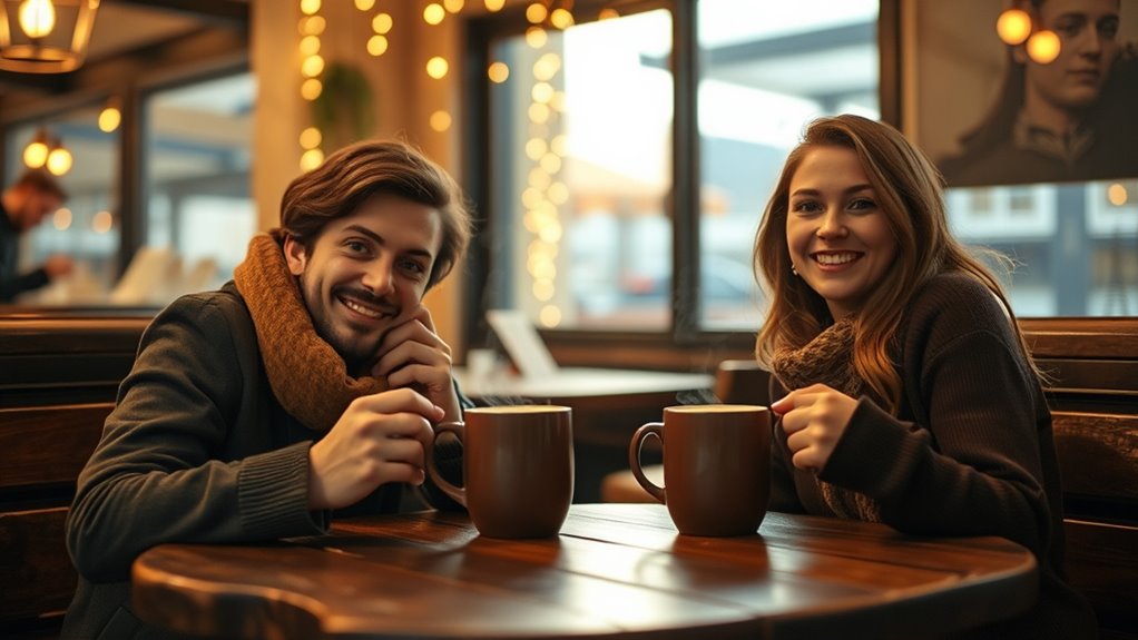 coffee shop romance ambiance