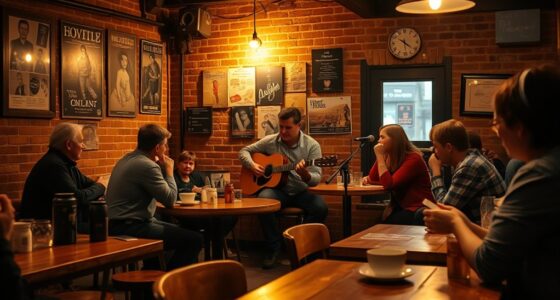 coffeehouse folk music scenes