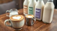 different milks for cappuccinos