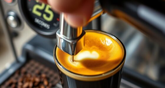 espresso tamping timing crema