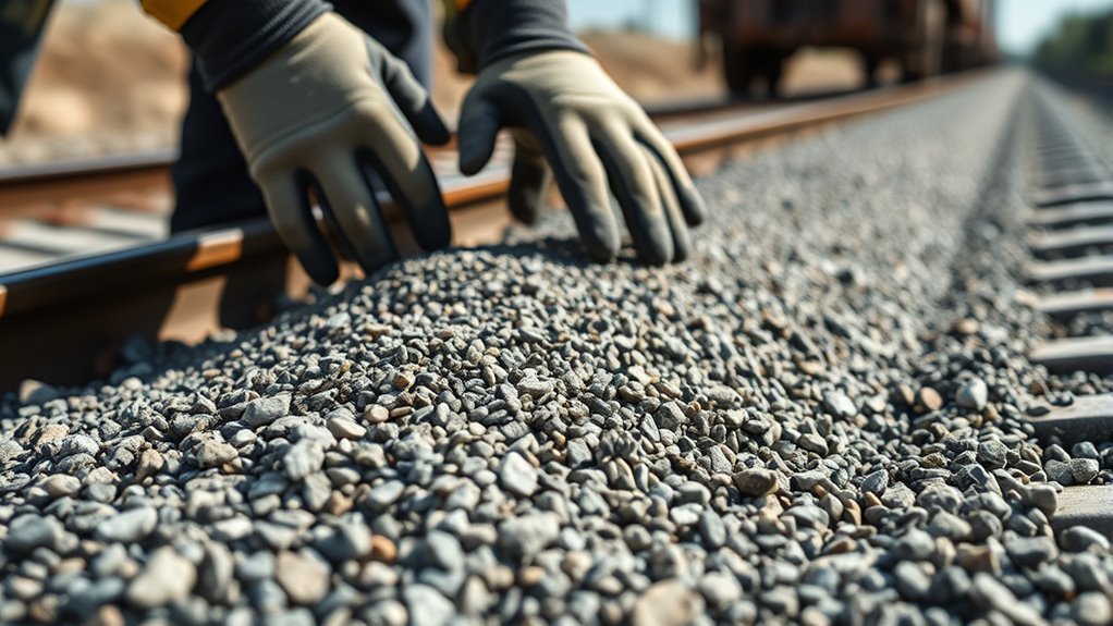 even ballast distribution and tamping
