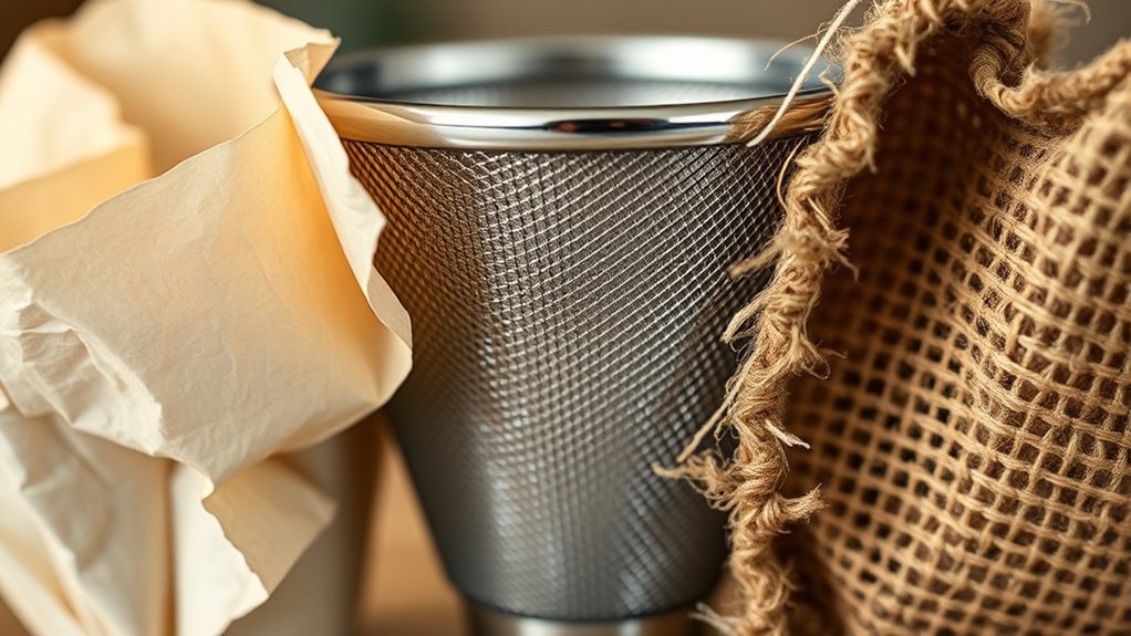 filter material taste comparison