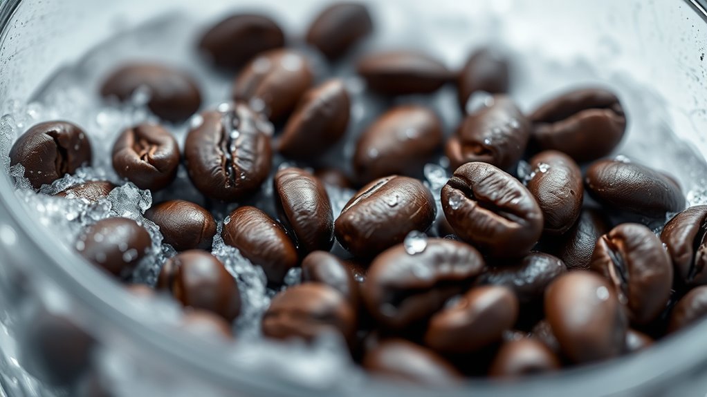 freeze beans in airtight containers