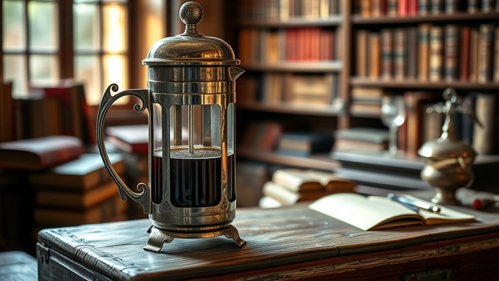 french press brewing history